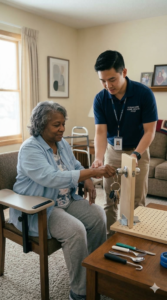 occupational therapy during stroke rehabilitation at home